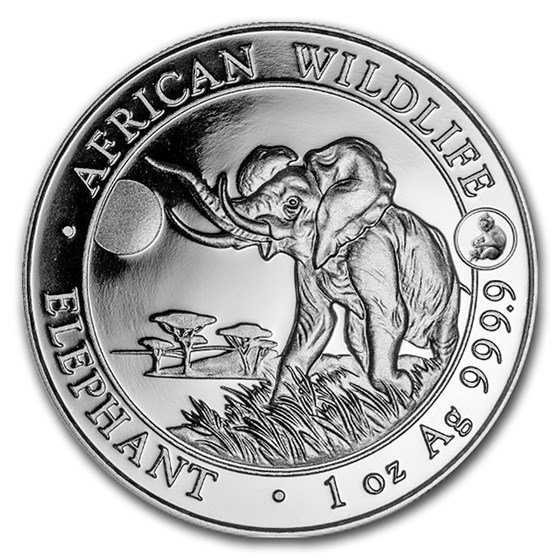 2016 Somalia 1 oz Silver Elephant BU (Monkey Privy) 2016 Somalia 1 oz Silver Elephant BU (Monkey Privy)